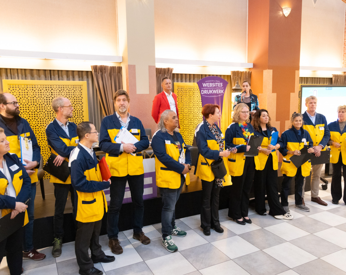 Hoekmannen en vrouwen op Beursvloer Den Haag - Sharity